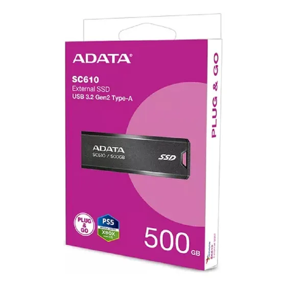 Pendrive 500gb Usb 3.2 Gen 2 Sc610 Adata