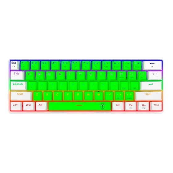 Teclado Mecánico 60%, Mini T-dagger Arena Tgk321 Green/white