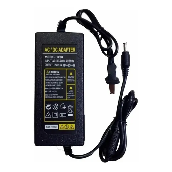 Adaptador Cargador 12v/3a ( Dvr, Camaras, Cinta Led Etc)