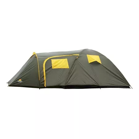 Guepardo Zeus barraca de acampamento para 5 pessoas cor verde e amarelo