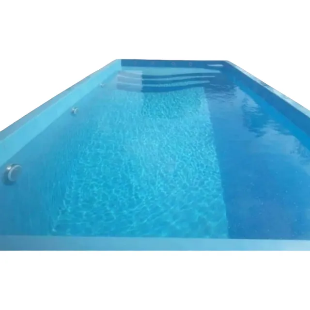 Pileta Pools Solárium Minimalista 7.8x3.4m Con Playa Húmeda