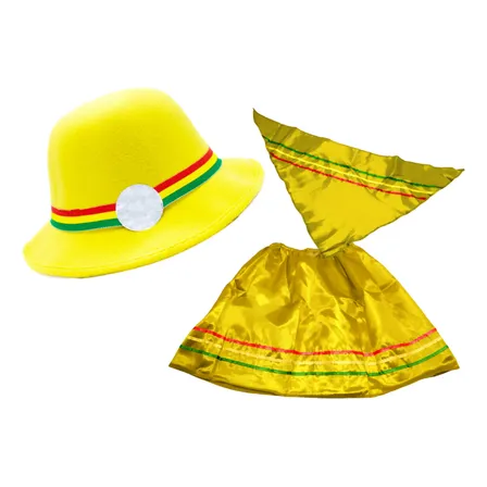 Traje Nortino Niña Amarillo - Juvenil Baile Fiestas Patrias