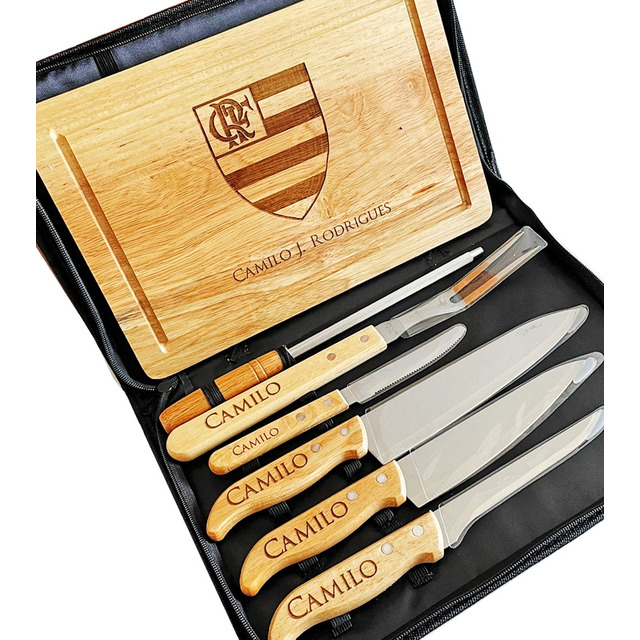 Kit Churrasco Personalizado - 8 Peças Kit Churrasco Personalizado - 8 Peças