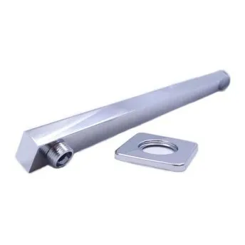 Tubo Cuadrado Para Ducha 40ctms Cromo
