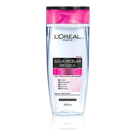Água Micelar L'oréal Paris Bifásica Limpeza Facial 200ml
