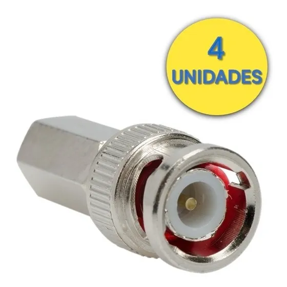 Conector Bnc Rg6 Enroscable Coaxial Cctv Camara 