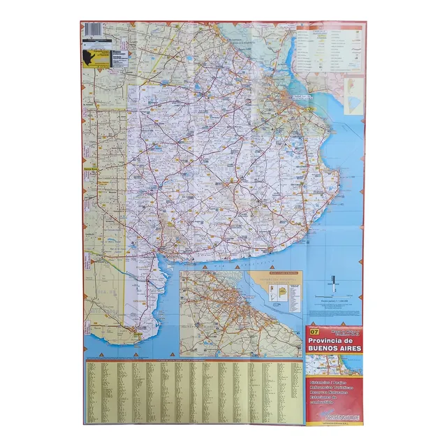 Mapa De Rutas Y Caminos De Buenos Aires 80x60cm Ideal Viaje