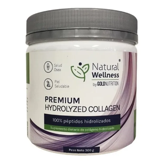 Colágeno Hidrolizado Natural Wellness Premium 300 Grs Gold N