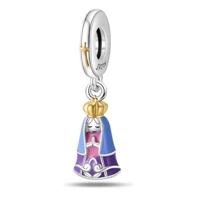 Dije Charm Virgen De Guadalupe María Plata S925 Original