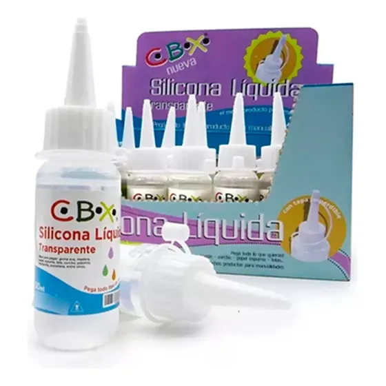 Adhesivo De Silicona Liquida Cbx 100 Ml Pegamento X 12u