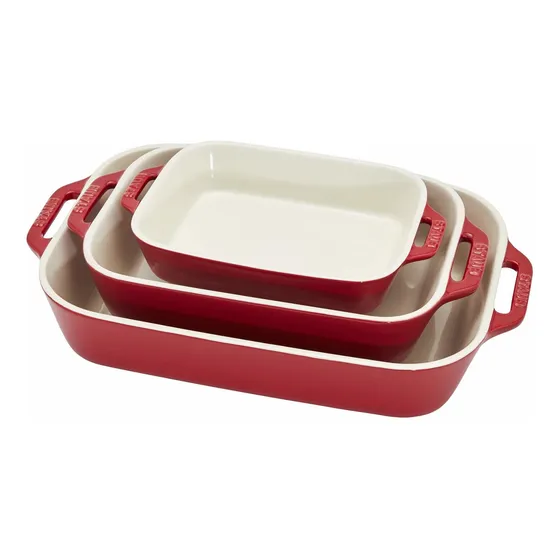 Staub Juego Plato Ceramica Para Hornear 3 Cereza