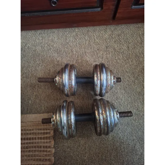 Juego De Mancuernas De 15 Kg C/u