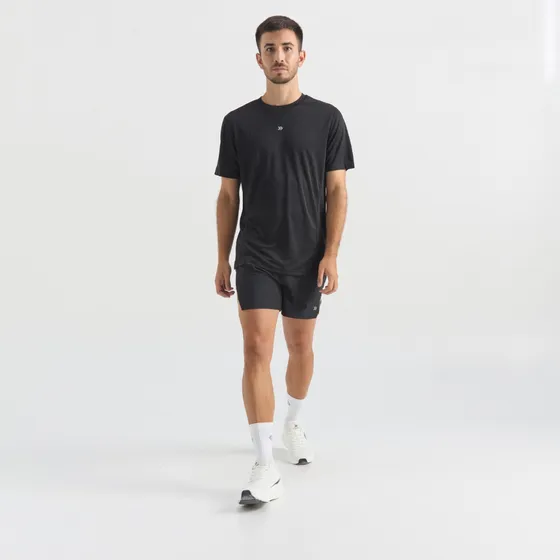 Remera Deportiva Negra Ripple Atomik Hombre