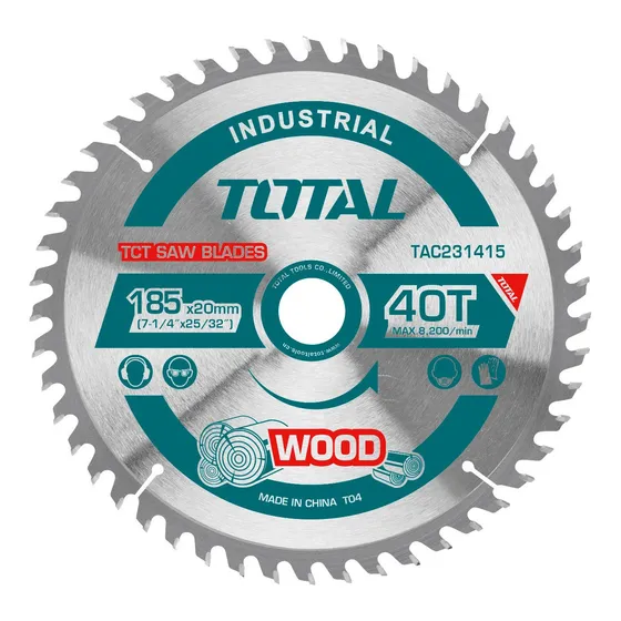 Disco Madera Para Circular 7.1/4 Total 185x20mm 40 Dientes