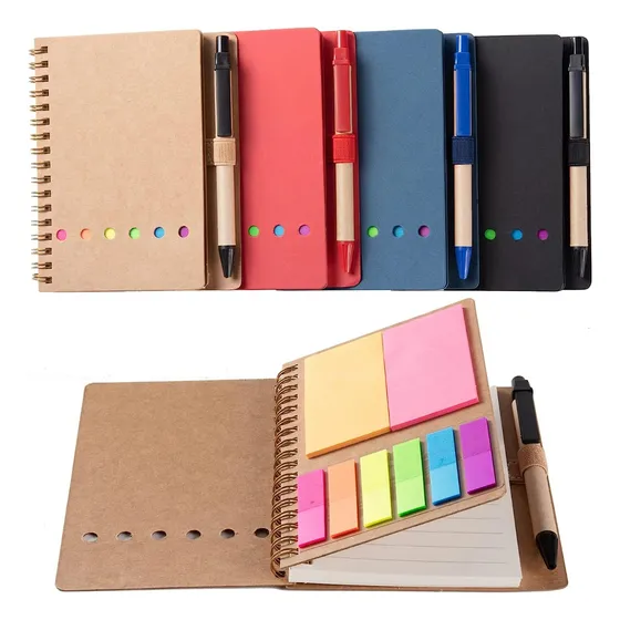4pc Cuaderno Inteligente 70 Hojas Con Pluma Y Notas Adhesiva