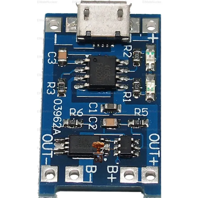 Control Carga Litio Pic Arduino Rasbperry Tp4056 18650 Emn