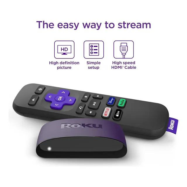 Roku LE 3930S4 estándar HD 32MB Color Negro/Violeta con Control Remoto