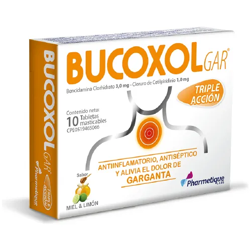 Bucoxolgar Miel-limón X10tabletas Masticables