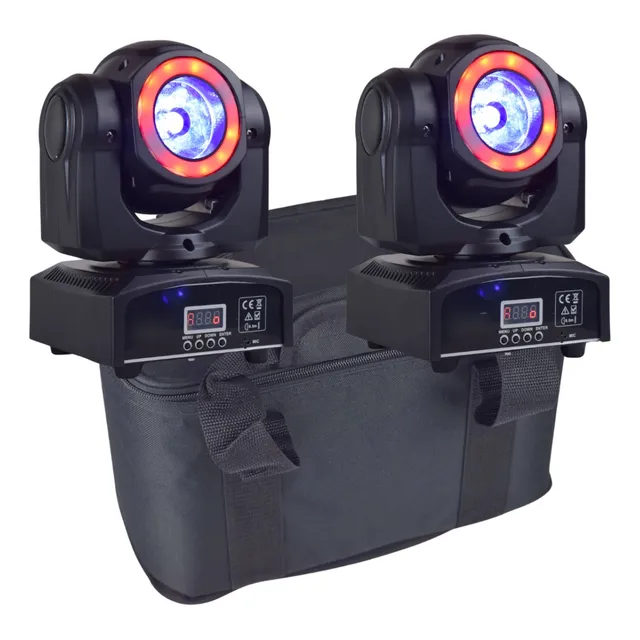 Par Cabeza Movil Led Robotica Con Bolsa Beam Dmx Aro Luz Dj
