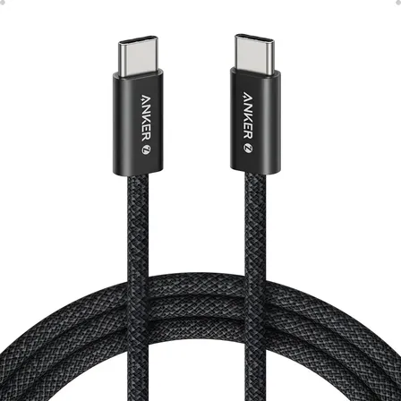 Cabo Usb-c Para Tipo C Anker 240w Turbo Carga Rápida 1,0m Cor Preto, Pd 3.1 Usb 2.0 Nylon Trançado, Para Samsung S23 24, Motorola, Xiaomi, iPhone 17/16/15, Macbook, iPad, Hp, Dell,carplay Android Auto