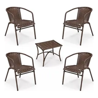 Conjunto De Cadeiras Anjo Com 04 Lugares E Mesa De Centro Conjunto De Cadeiras Anjo Com 04 Lugares E Mesa De Centro