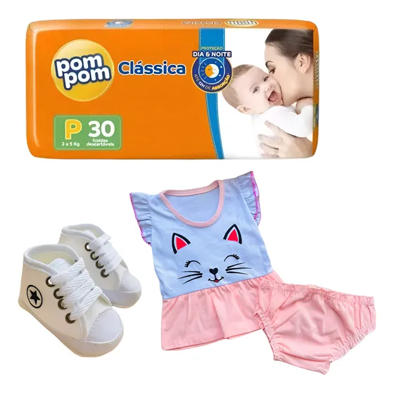 Kit Chá De Bebê Fraldas E Mimo