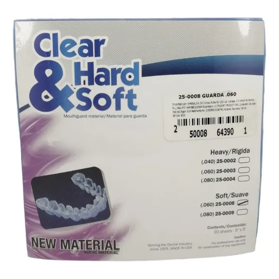 Clear & Soft Acetato Suave Cal .060 Para Termoformado 20 Pz