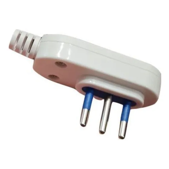 Enchufe Macho Conv Horizontal 2p+t 10a 250v 1500w Blanco