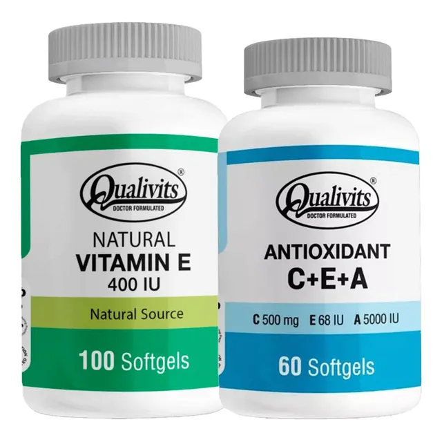 Antioxidante Vitamina C, E, A + Vitamina E 400 Ui Qualivits