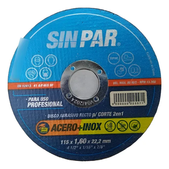 50 Discos Abrasivo Sin Par Oxido De Aluminio 115 X 1,60