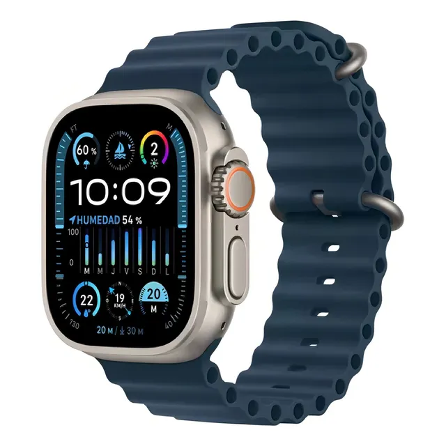 Apple Watch Ultra 2 GPS + Cellular • Caixa de titânio – 49 mm • Pulseira Oceano azul