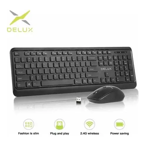 Combo Delux Teclado Y Mouse Inalámbrico Ka190+m320gx
