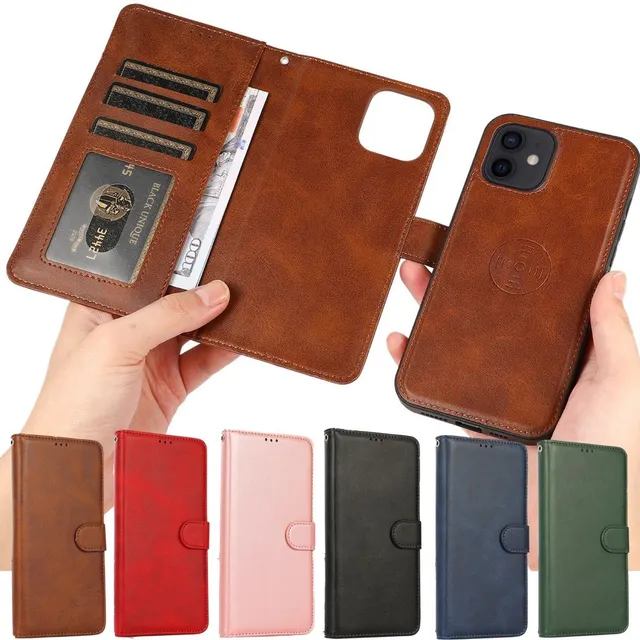 Estuche Funda Wallet Billetera Cuero Para iPhone X 11 12 13 14 15 16 17