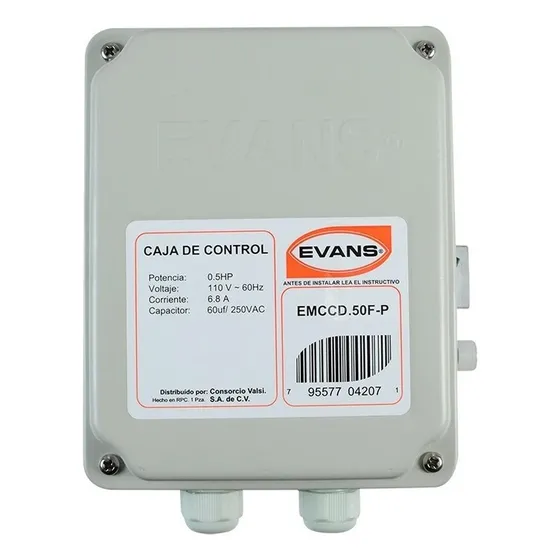 Caja De Control Evans Con Capacidad De 2hp 220v