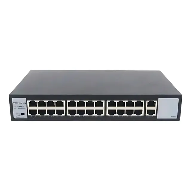 Switch Poe 24 Puertos Poe 1000mbps Purare Technologic