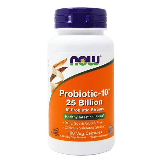 Probiotic-10 (probiotico) 25bi Billion 100 Caps Now Foods 