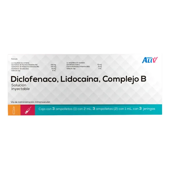 Votripax-l Medialiv Diclofenaco/ Complejo B IM Caja C/3 Ampolletas 1 Ml y 3 Ampolletas 2 Ml - Laboratorios pisa, s.a. de c.v.