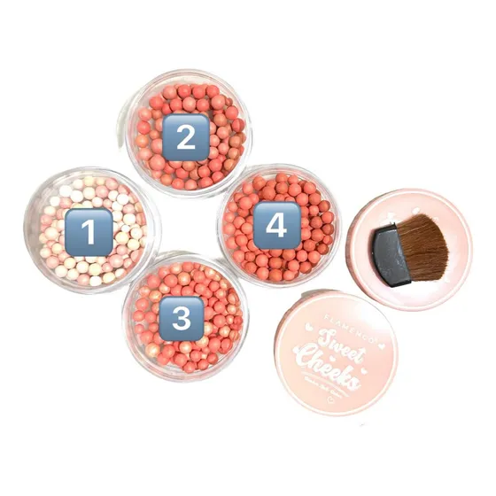 Rubor De Maquillaje En Perlas Rostro Bronzer Natural C/broch