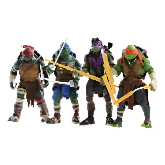  Tortugas Ninja Set De 4 Figuras De Colección 