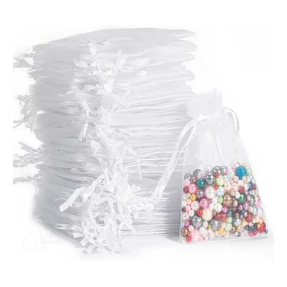 50 Unidades Saquinhos 10x15 De Organza Saco Tule