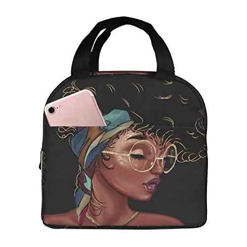 Bolso De Almuerzo Fiokroo Aislado African American Qdxsu
