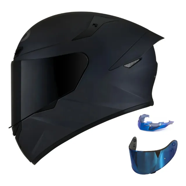 Capacete Kyt Tt Course Preto Fosco + Viseira + Spoiler