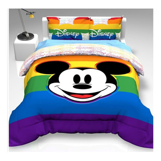 Set De Edredon De Mickey Rainbow Pride Matrimonial C/fundas Set De Edredon De Mickey Rainbow Pride Matrimonial C/fundas