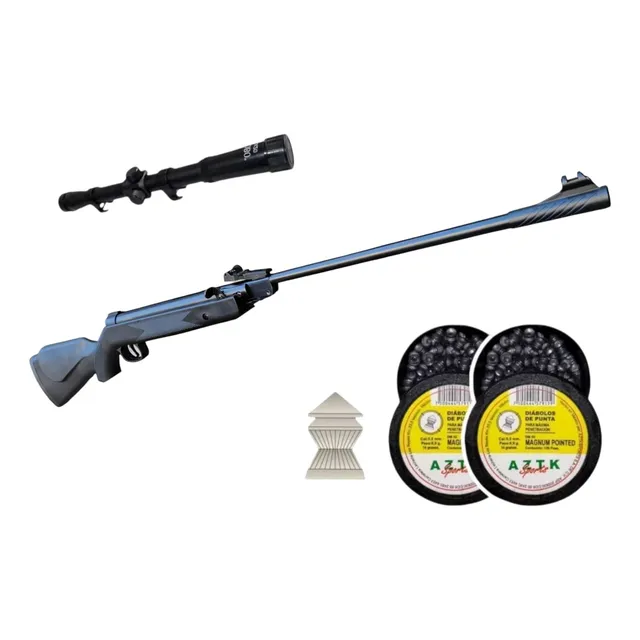 Rifle Aztk Zorro 5.5 + Mira Telescopica 4x20 + 240 Diabolos