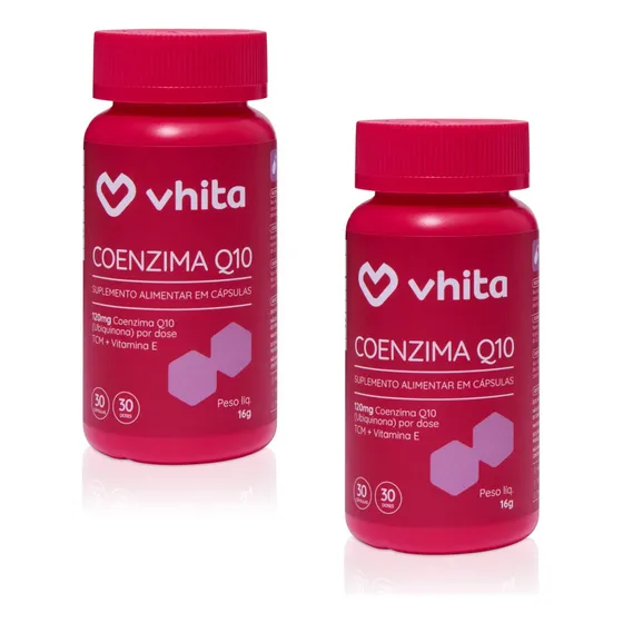 Coenzima Q10 Vhita 120mg + Vitamina E 30 Cápsulas