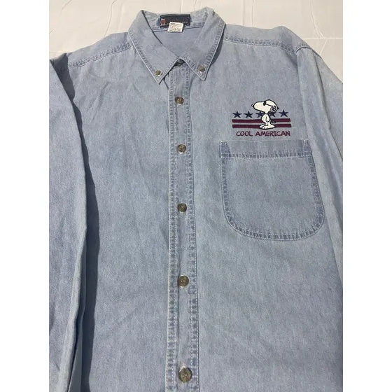 Camisa De Blujean Peanuts Talla L Original Usa
