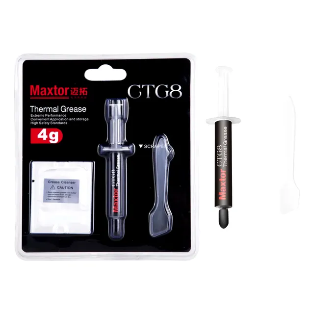 Pasta Térmica Disipador De Calor Maxtor Ctg8, 4g + Cleanser