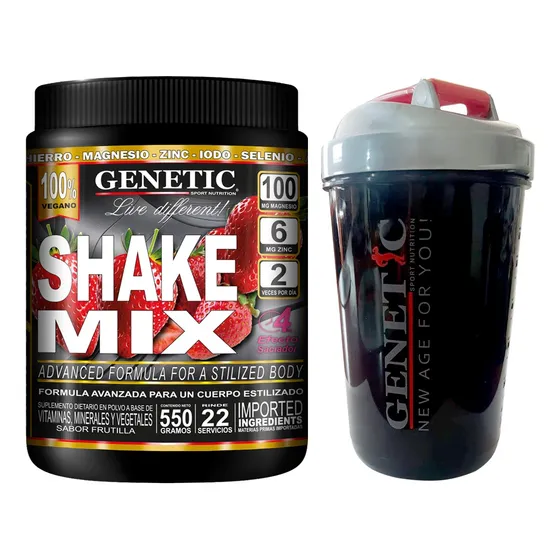 Batido Diet Shake Mix Reemplaza Comidas Shaker Black Genetic