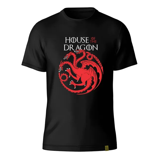 Camiseta Camisa House Of The Dragon Fire And Blood Seri Geek