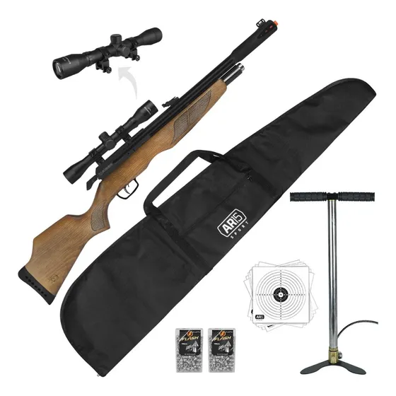 Carabina Pressao 5.5 Pcp 1033fps Gamo Riser + Bomba + Luneta